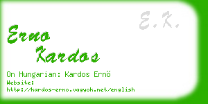 erno kardos business card
